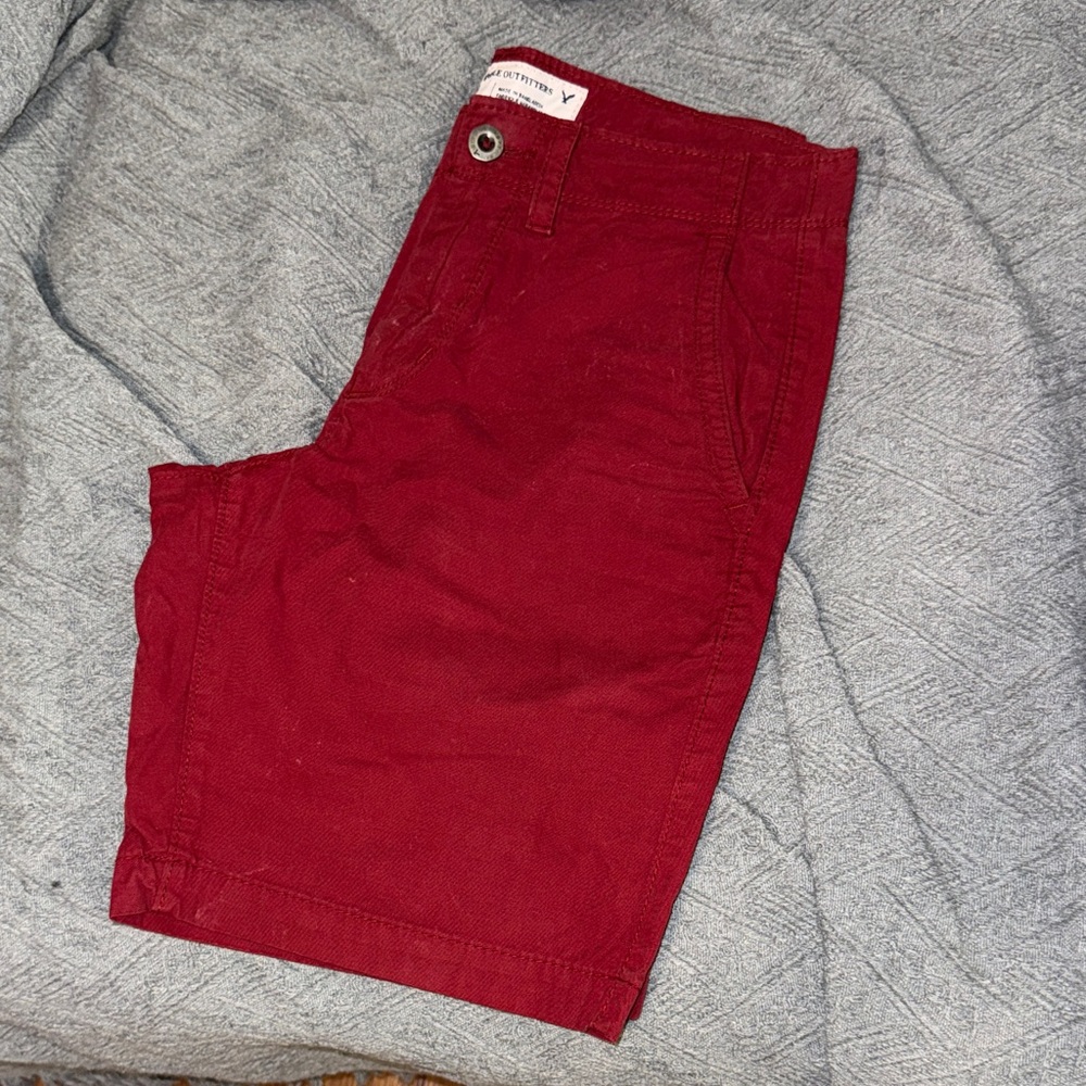 Maroon American Eagle Casual Prep Shorts